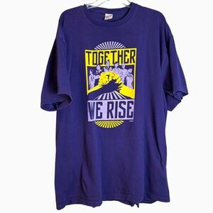 TOGETHER WE RISE Windjammer Men shirt SEIU casual purple size 3XL USA